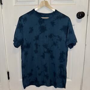 Lululemon The Fundamental T Shirt SZ L Mens New Tide Shibori Blue Borealis Large